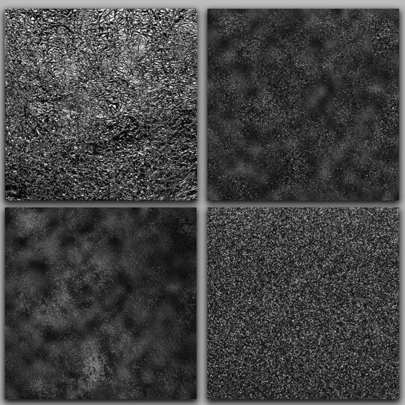 Puede incluir: Cuatro fondos texturizados en blanco y negro. El fondo superior izquierdo es una textura de l&aacute;mina arrugada. El fondo superior derecho es una textura granulada. El fondo inferior izquierdo es una textura moteada. El fondo inferior derecho es una textura de grano fino.