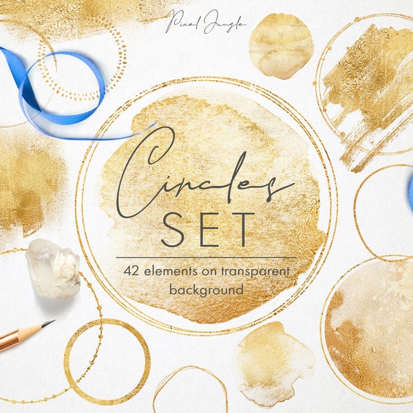 Buy 3 pay for 2, All gold circles clipart, Gold circles for logo, Gold paint splatters, Gold design elements, Gold foil round shapes, PNG