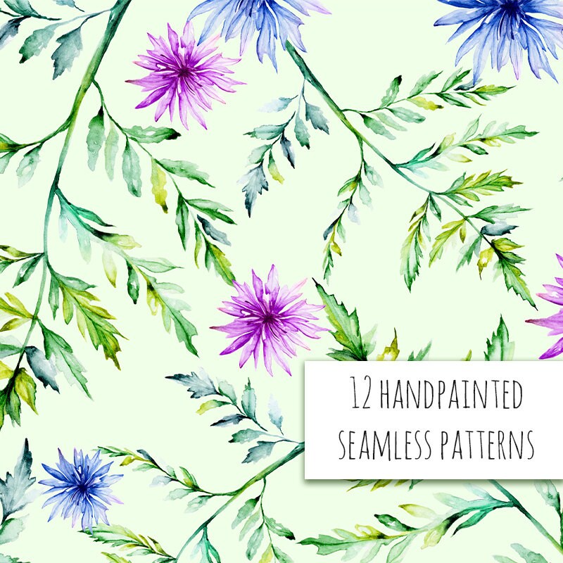 Flower seamless digital paper pack Floral seamless | Etsy