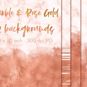 Carta digitale in oro rosa e marmo, Sfondo in marmo, Carta da parati in oro rosa, Texture in oro rosa, Clipart in lamina d'oro rosa, Carte Glamour