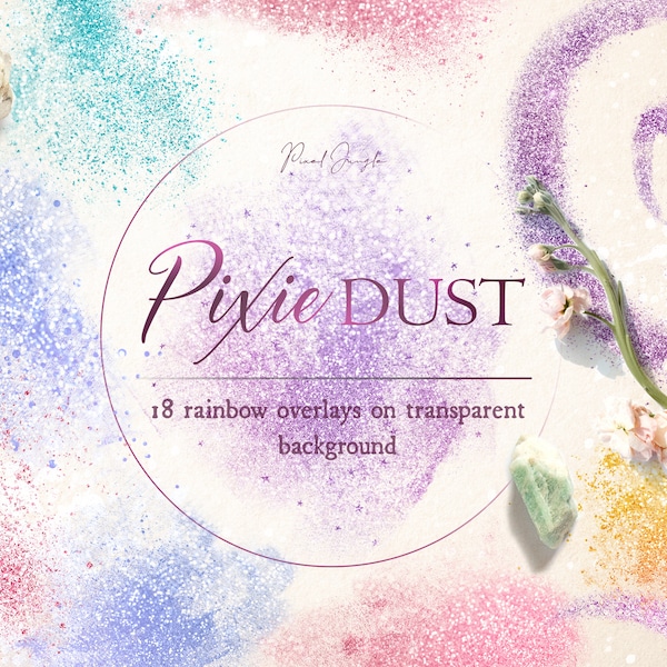 Buy 3 pay for 2, Rainbow pixie dust clipart, Rainbow magic dust clip art, Rainbow stardust, Rainow overlays, Rainbow glitter design elements