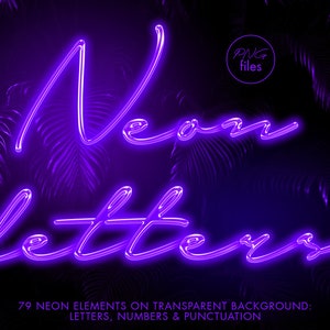 Violet neon alphabet clipart, Neon uv letters clipart, Digital neon font, Violet neon font, Neon numerals, Neon overlays, Neon violet PNG