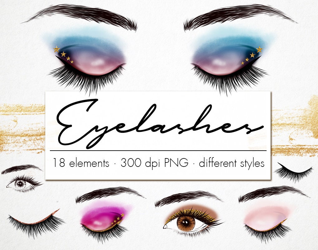 Eyelashes Clipart Eyelashes Clip Art Eyeshadow Logo Makeup Etsy