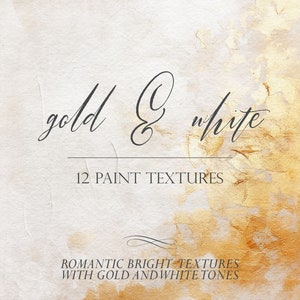 Weiße Texturen mit Gold, Goldtexturen, Papierpaket, Papiere mit Goldfarbe, Weißgoldtapete, JPG-Hintergründe, JPG-Tapete