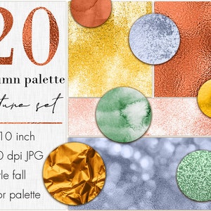 Autumn paper pack, Digital paper clipart, Metallic foil, Watercolor papers, Glitter papers, Autumn backgrounds, Fall clipart, Textures