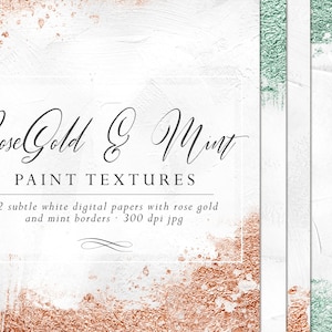 Rose gold & Mint Farbe Texturen, Rose gold gestaubte Textur, Mint grün Tapete, Mint Folie Hintergrund, digitale Papier Clipart, Papar Pack, JPG