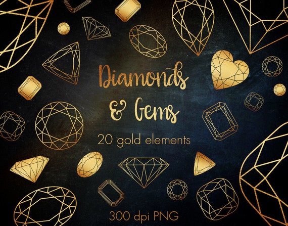 Gold Diamonds Clipart Gold Gems Clipart Diamonds Clip Art -  Norway
