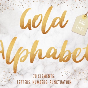Goldene Schrift Clipart, Goldenes Alphabet Clipart, Goldfolie Alphabet, Goldene Buchstaben, Hochzeitscliparts, dekorative Schrift, Typografie Clipart