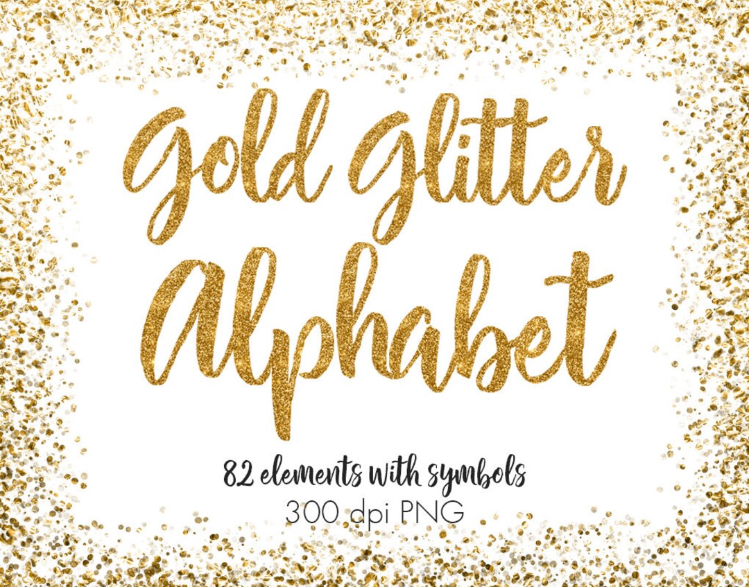 Buy 3 Pay for 2, Gold Alphabet Clip Art, Gold Glitter Alphabet, Gold ...