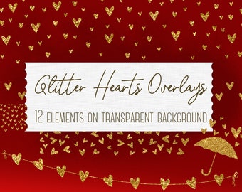 Gouden harten overlays, Gouden harten clipart, Gouden randen clip art, Gouden overlays, Valentijnsdag, Gouden clipart, Gouden hart, Transparant, PNG