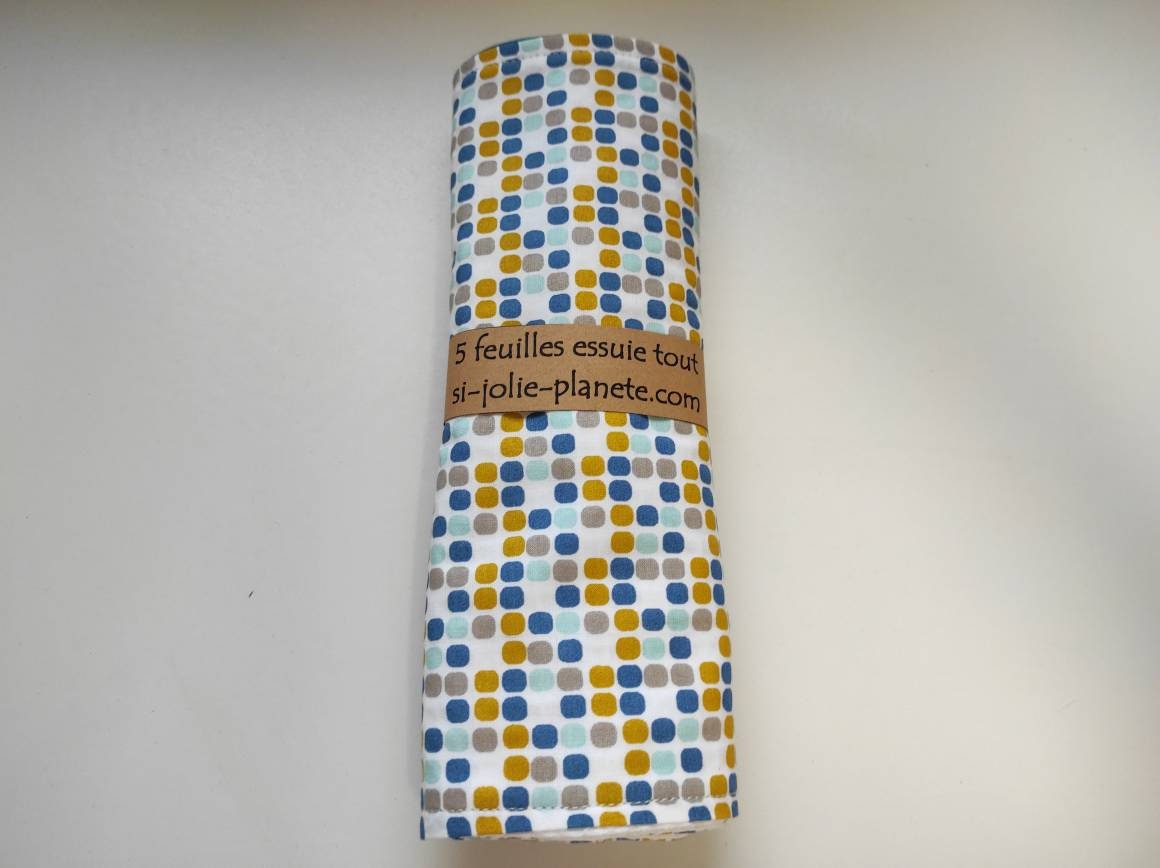 Lot 5 Feuilles Essuie Tout