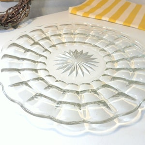 SERVING PLATE art deco plate glass 27 cm DM