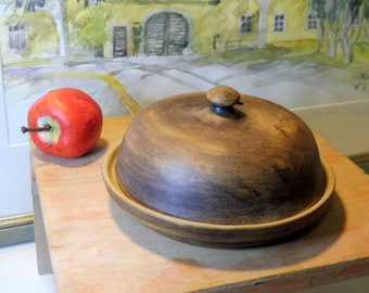 Ceramic CLOCHE - bowl and lid glazed on the inside