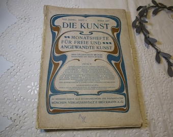 Mars 1907 "Die KUNST" Numéro 4 - Numéros mensuels des arts libres et appliqués VIII.