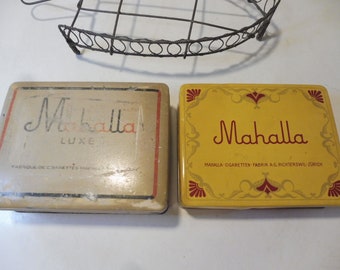 2 DOSEN "Suisse MAHALLA" Cigaretten  Richterswil  Zürich Vintage