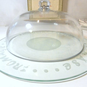 CHEESE PLATE and CLOCHE glass transparent