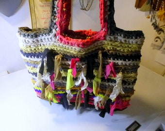 Boho TASCHE bag handgehäkelt Shopper trendy