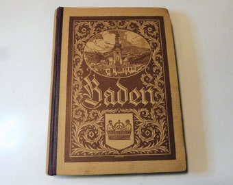 1925 book "Spa town BADEN near Vienna" A guide through the spa town...