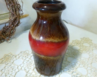 Midcentury VASE "Scheurich" Fat Lava home Decor