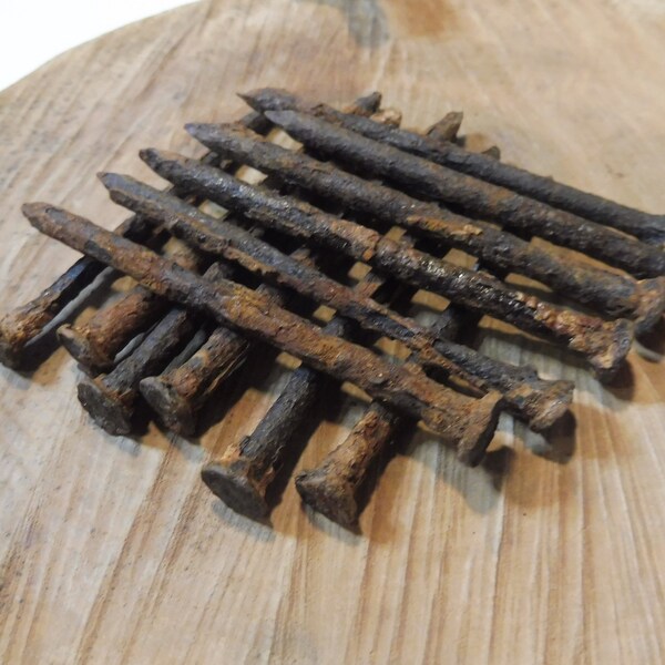 10 Rusty NAILS Iron 8cm Metal Steampunk