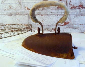 antiek ijzer, metaal, roestig, decoratief.