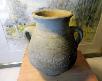 antiker Keramik TOPF mit 2 Henkeln shabby