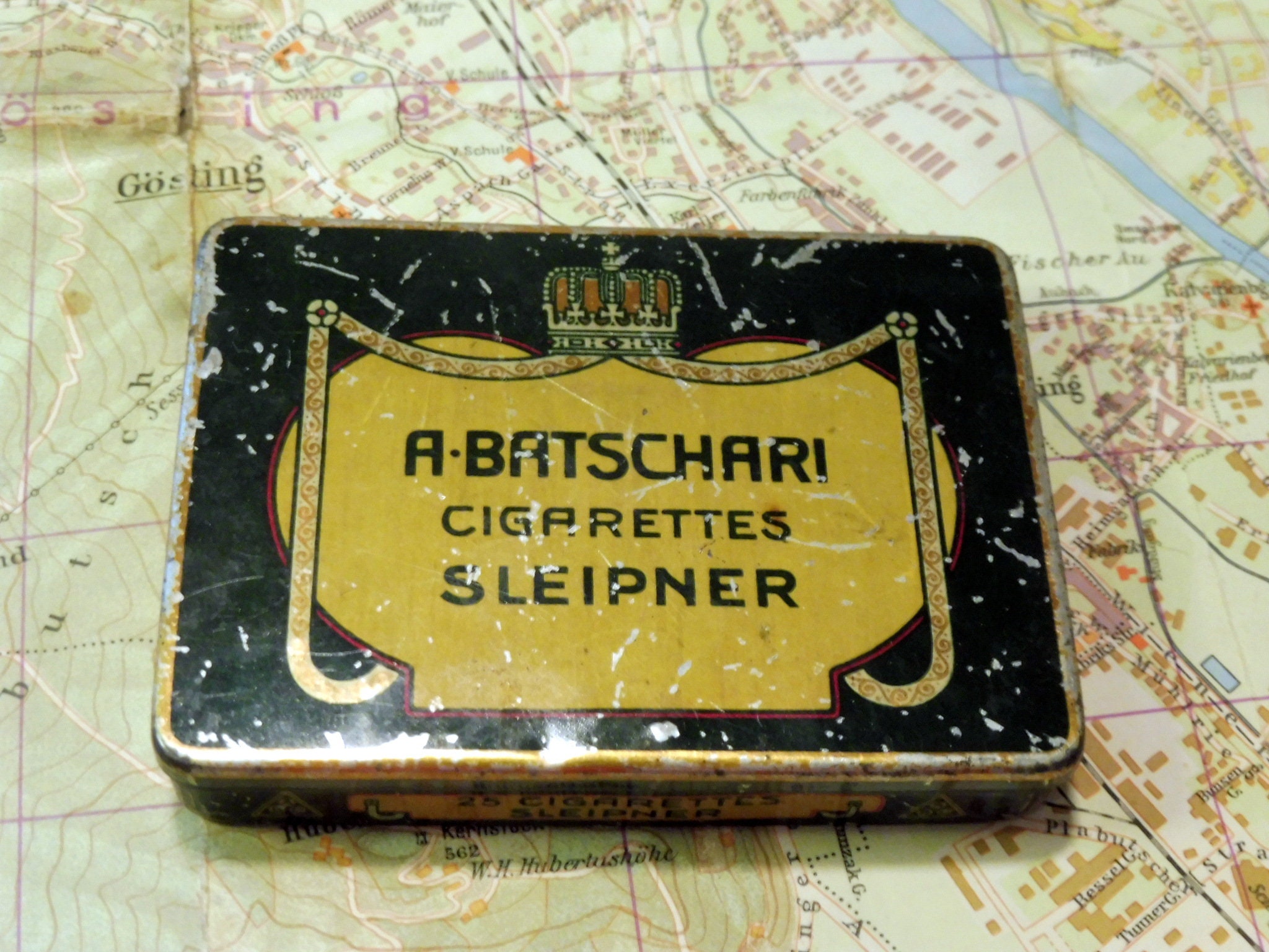 Vintage CAN A. BATSCHARI Cigarettes SLEIPNER