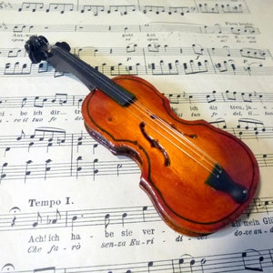 Deko VIOLINE Geige Holz Vintage