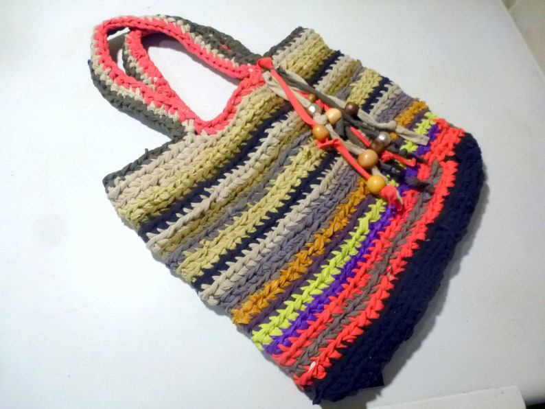 Sac Boho BAG sac shopper crocheté à la main tendance image 6