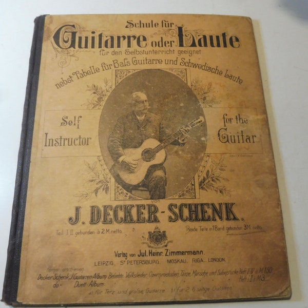 1892 "Schule f.Guitarre oder Lute" zelfinstructie