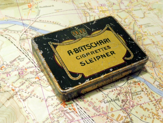 Vintage CAN A. BATSCHARI Cigarettes SLEIPNER