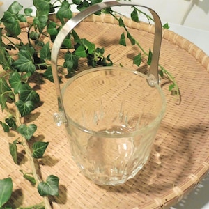 Vintage EISKÜHLER Glas Eiswürfel-Behälter 60er