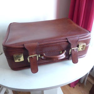Vintage SUITCASE Skai chestnut 50s/60s