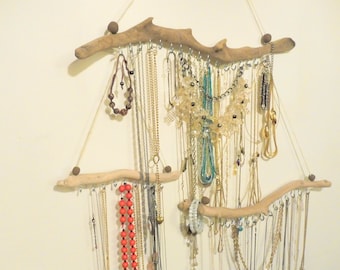 Schmuck Aufhänger Organizer Platane natur Wandbehang