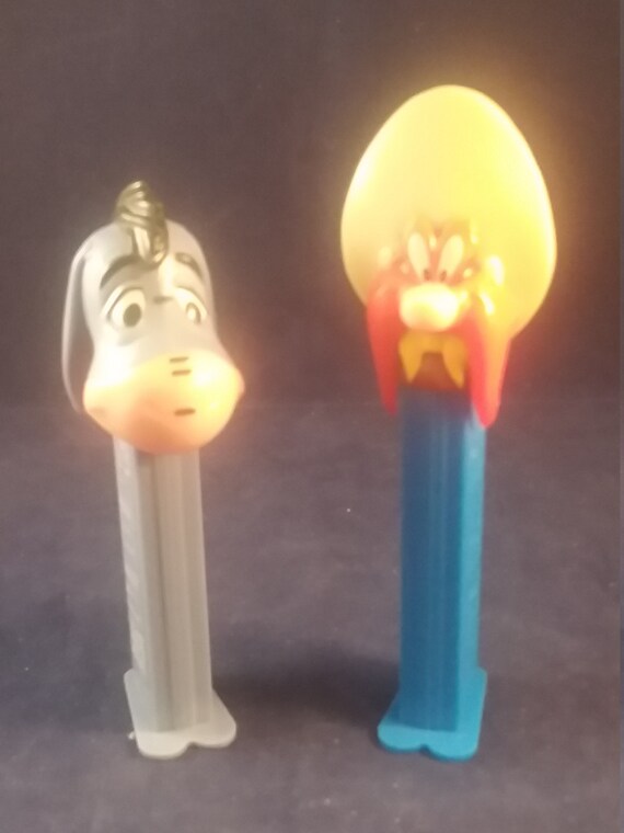 Yosemite Sam and Eeyore PEZ Dispensers, Made in Slovenia, 1990