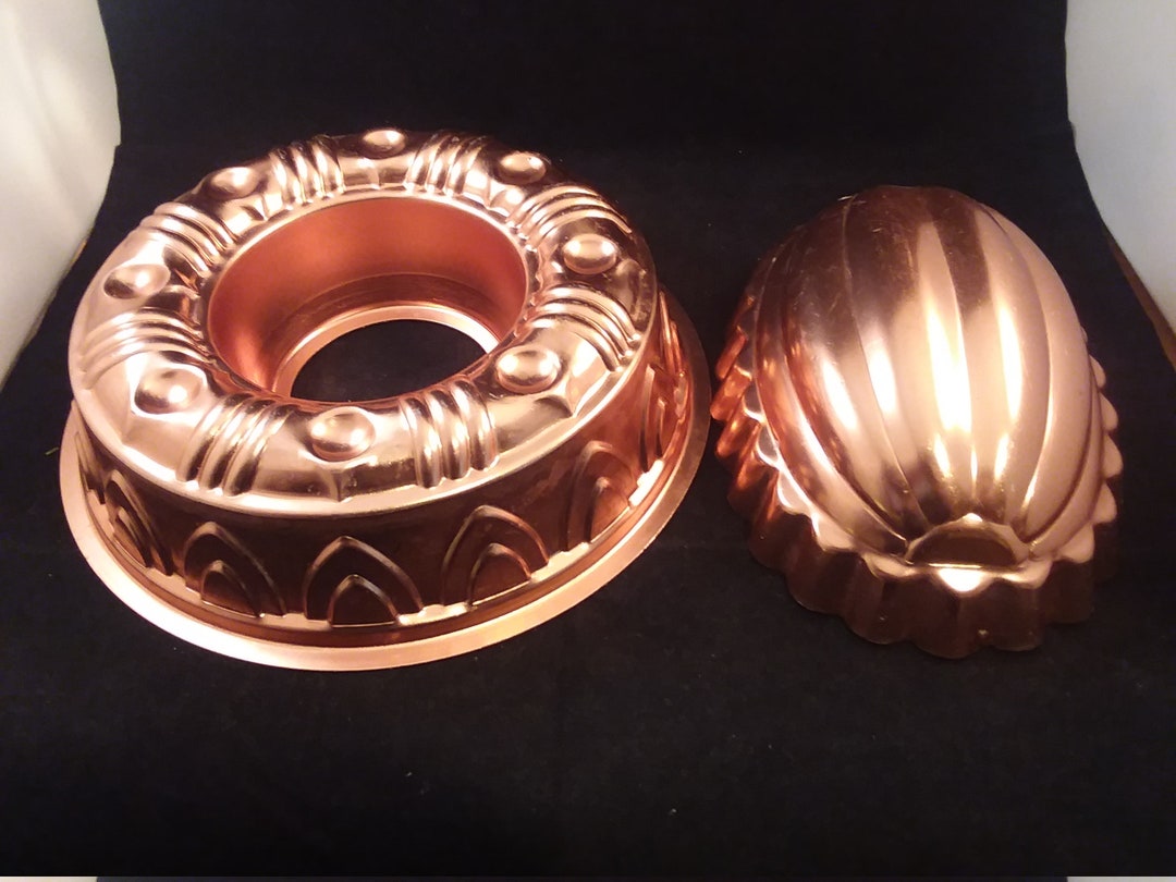 Copper Tone Jello Molds From 1970's Rings to Hang on Etsy
