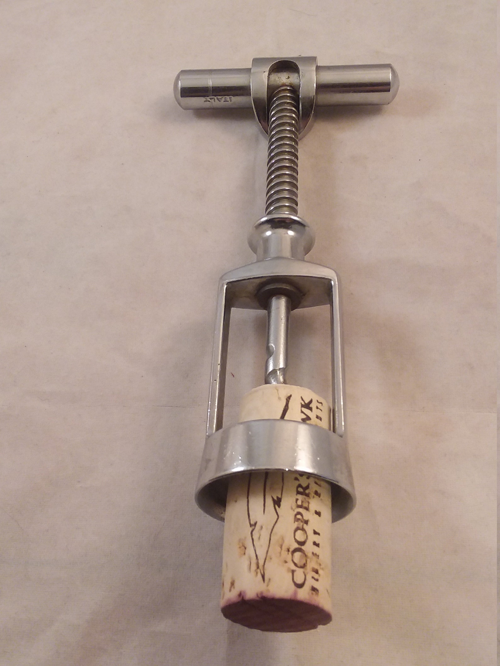 Italian Chrome Corkscrew with Ingenious Swivel to aid in cork Etsy