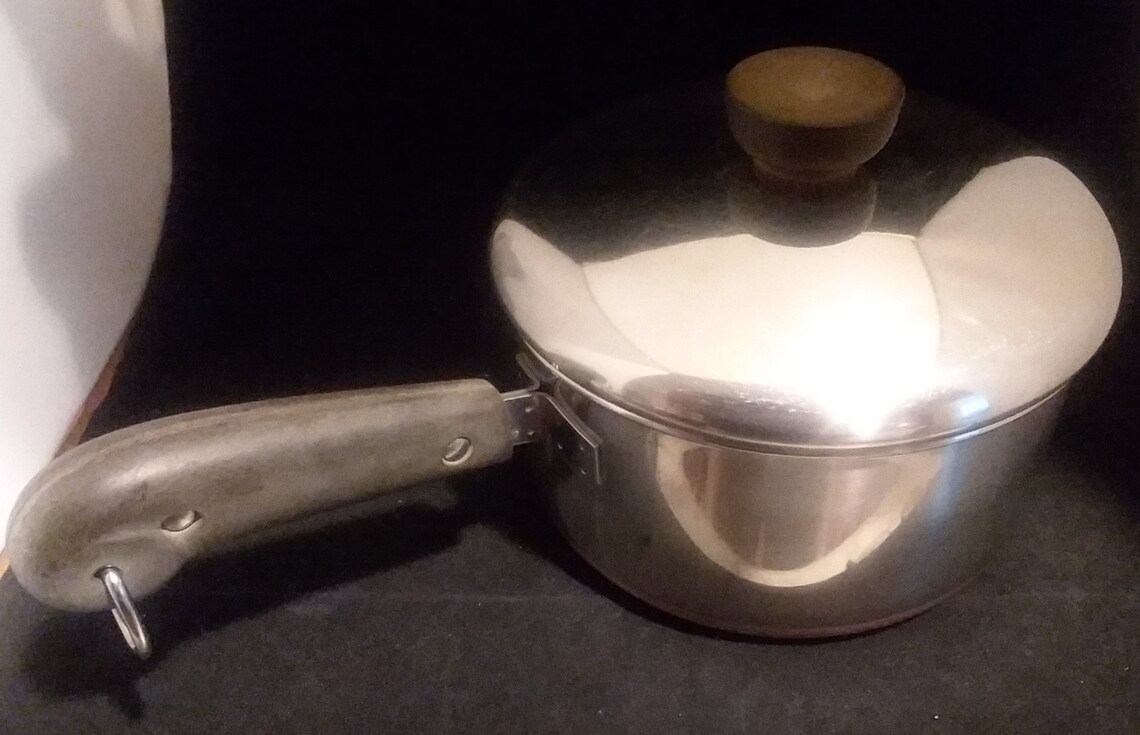 Revere Ware 1 1/2 Quart Copper Bottom Saucepan With Lid. Etsy