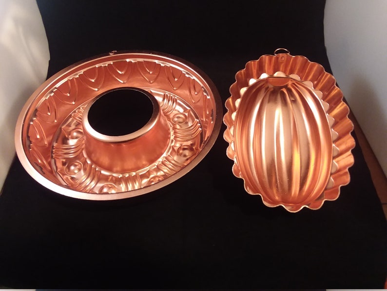 Copper Tone Jello Molds From 1970's Rings to Hang on Etsy
