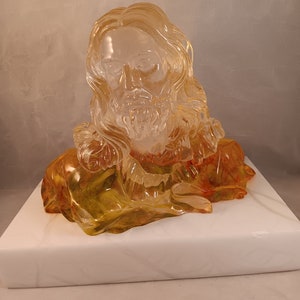 Bust of Jesus in Molded Plastic on Marble