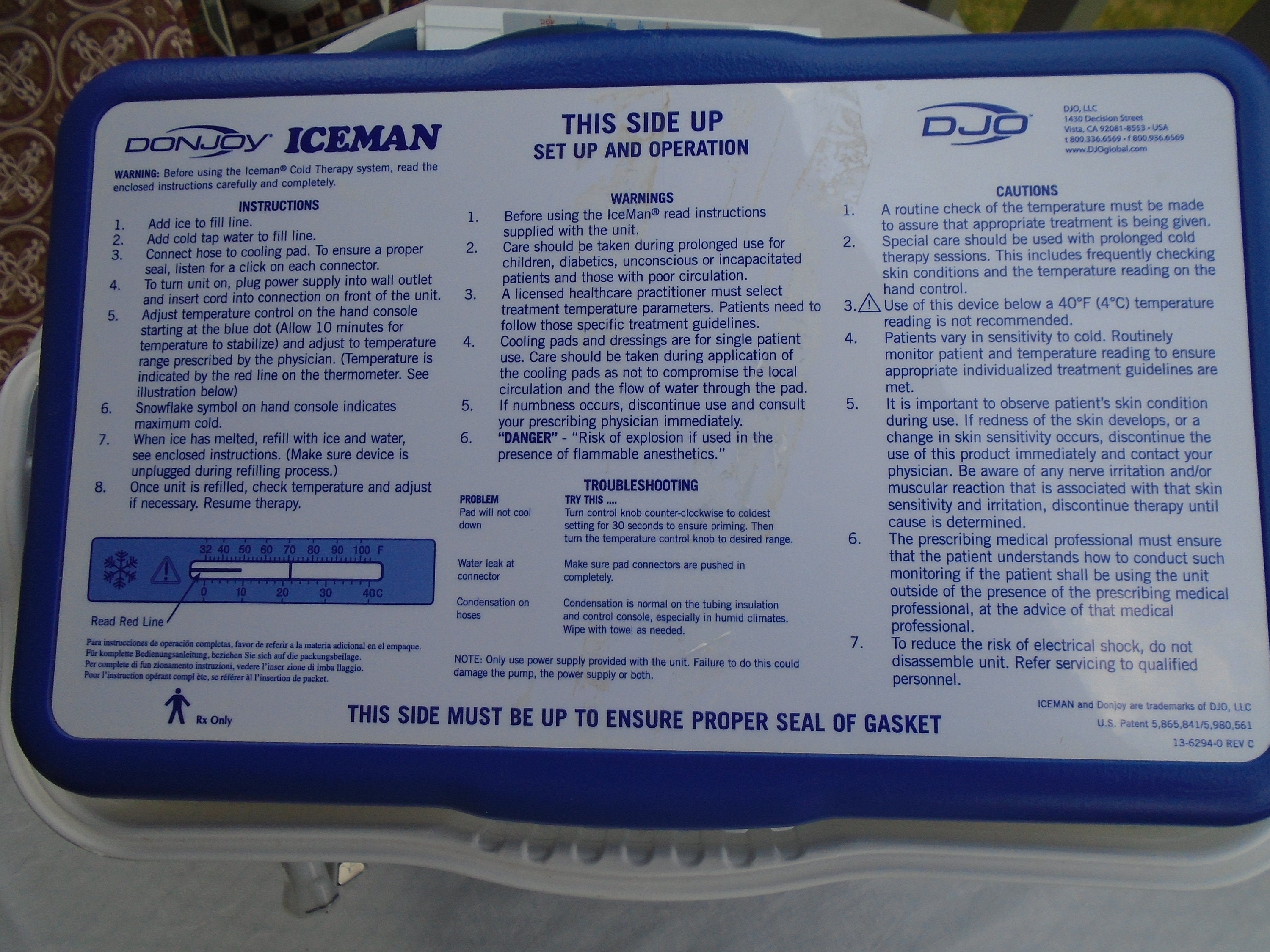 Donjoy Iceman Cold Therapy System Cooling Pad Etsy