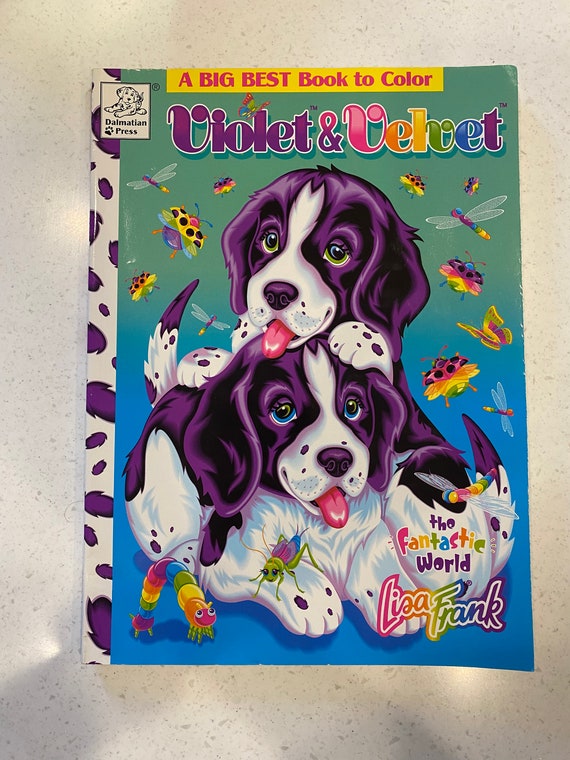 Vintage Lisa Frank Violet and Velvet Dog Coloring Book the Fantastic World  