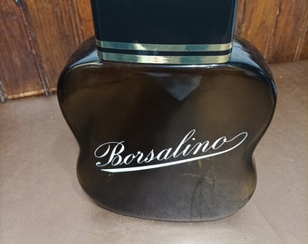 Flacon Parfum GEANT Factice/ BORSALINO en verre brun (vide)