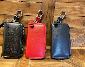 Handmade Genuine Leather Car Key Holder, Personalized Key Organizer