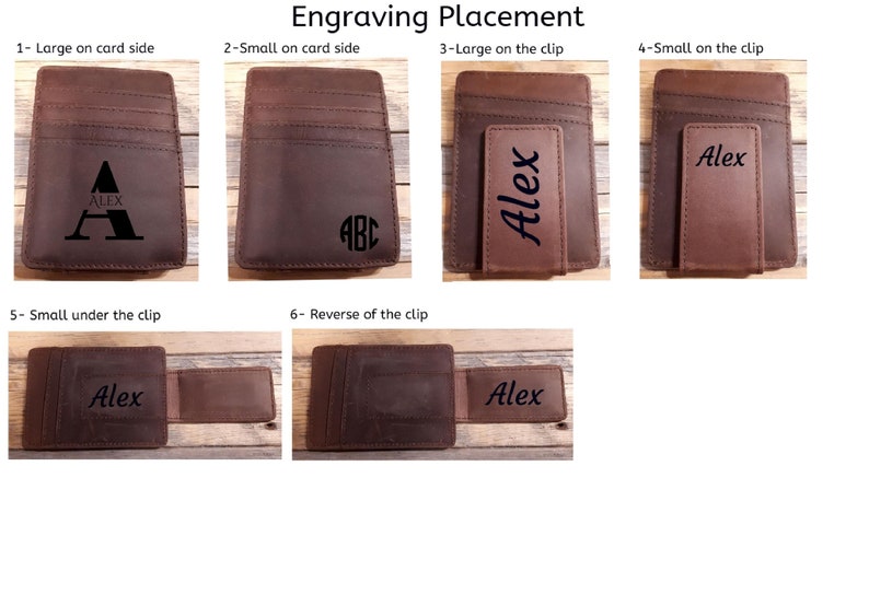 Engraved Leather Money Clip Wallet Groomsmen Gift Box Etsy