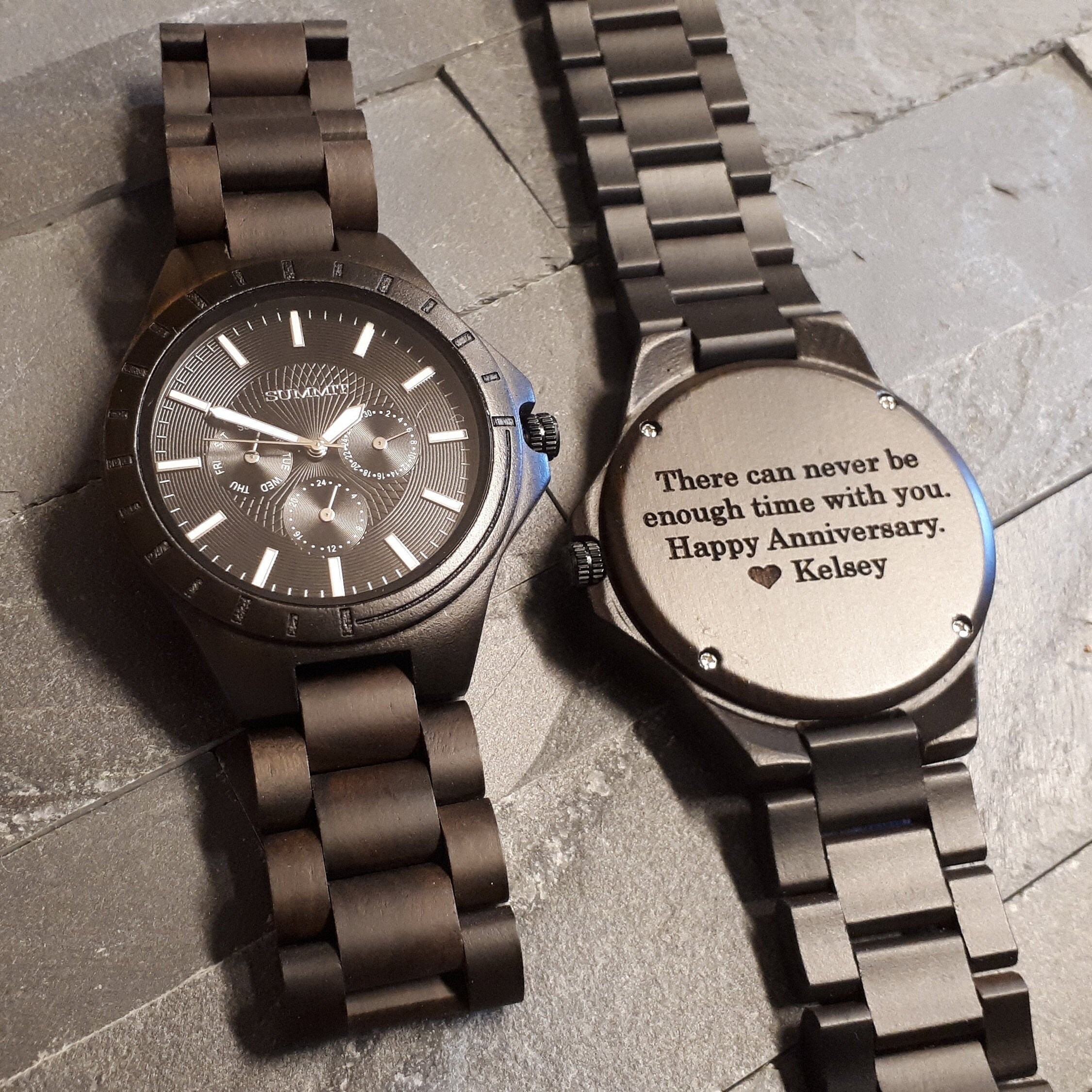 Engraved Wood Watch for Men Wooden Wrist Watch Anniversary Etsy India