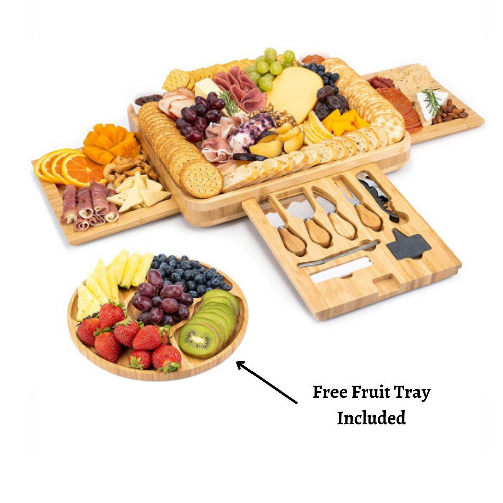 Personalized Cheese Board Set Charcuterie Platter and Serving