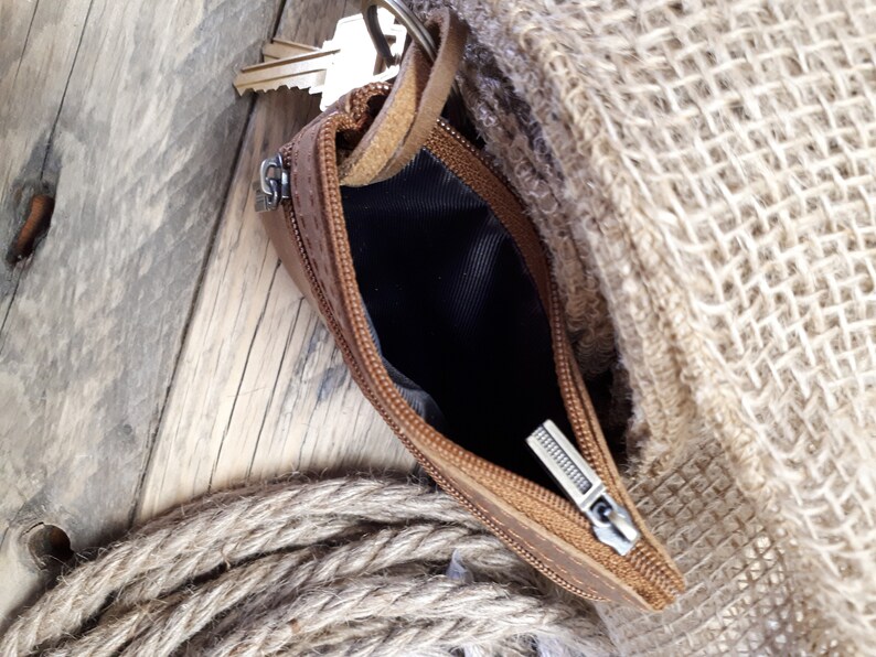 Leather Coin Purse Key Card Coin Purse Personalized Mens Etsy