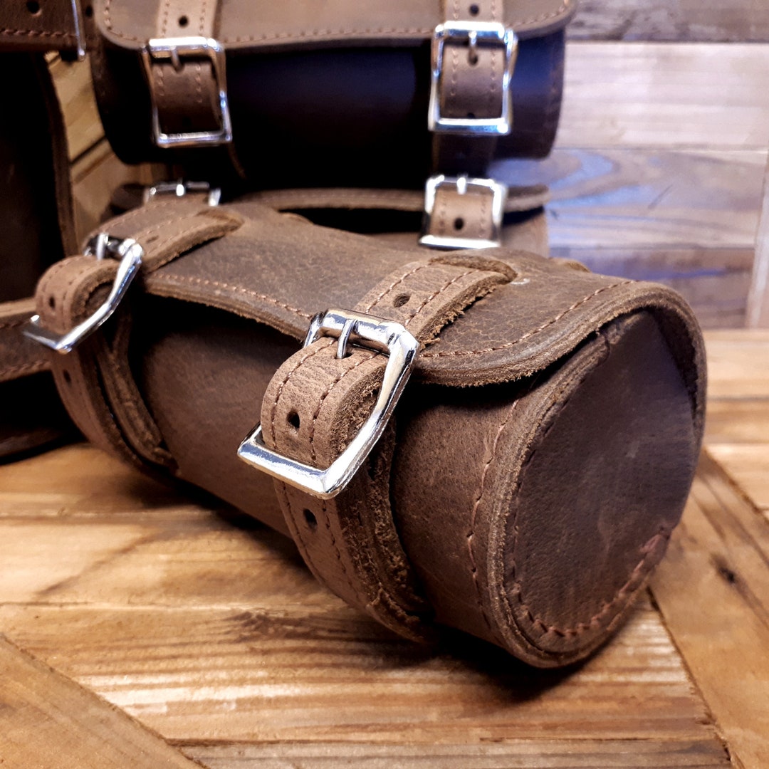 Bicycle Saddle Tool Bag, Round Tool Bag, Leather Tool Bag, Bicycle