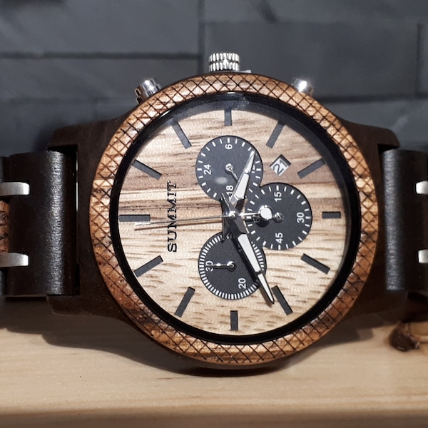 Personalized watch, Engraved Wood Watch, Wooden Watch, Mens Watch, Engraved Watch, Gift for Husband, groomsmen watch, gift for him, Dad gift